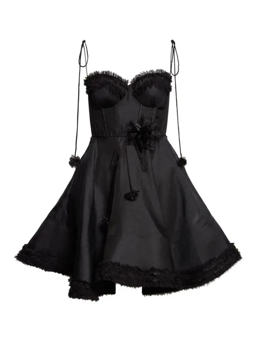 Zimmermann Kindred Spirit Luna Ruffle Linen & Silk Minidress